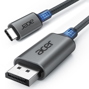 Kábel Acer USB-C DisplayPort (4K @ 60Hz, 2K @ 165Hz), kábel typu C Thunderbolt 3/4 na DP s MST,