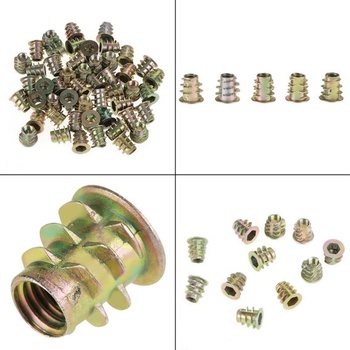 50 kusov M5 * 10mm závitových matíc zo zliatiny zinku, skrutkovacích šesťhranných matíc a skrutiek,