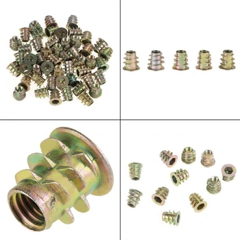 50 kusů M5 * 10mm závitových matic ze slitiny zinku, šroubovacích šestihranných matic a šroubů,