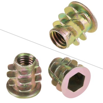 50 kusov M5 * 10mm závitových matíc zo zliatiny zinku, skrutkovacích šesťhranných matíc a skrutiek,