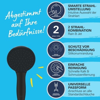 GROHE Vitalio Start 110 QuickFix - Ručná sprcha pre nízky tlak (sprchová hlavica s priemerom cca 11