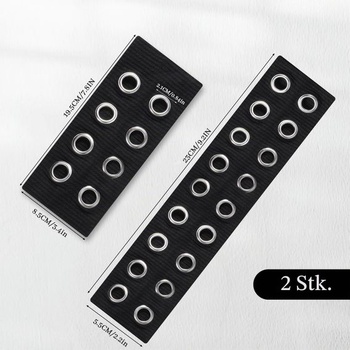 2ks pletená čelenka pre ženy s dutými kovovými očkami, elastické čelenky pre ženy, Y2k punk grunge,