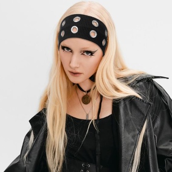 2ks pletená čelenka pre ženy s dutými kovovými očkami, elastické čelenky pre ženy, Y2k punk grunge,