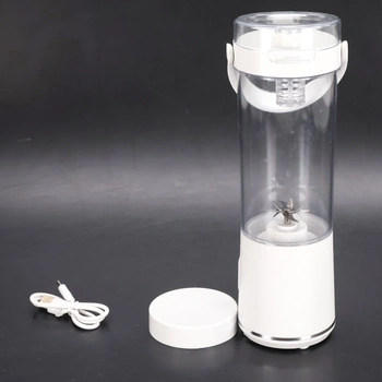 Prenosný dobíjací mini mixér s objemom 600 ml s digitálnym displejom, 12čepelový prenosný mixér na