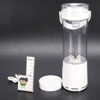 Prenosný dobíjací mini mixér s objemom 600 ml s digitálnym displejom, 12čepelový prenosný mixér na