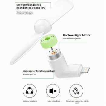 USB ventilátor, mini ventilátor, ventilátor na mobilní telefon, přenosný mini ventilátor 3 v 1, pro