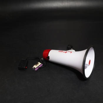 Megafón so sirénou LTC bieločervený USB