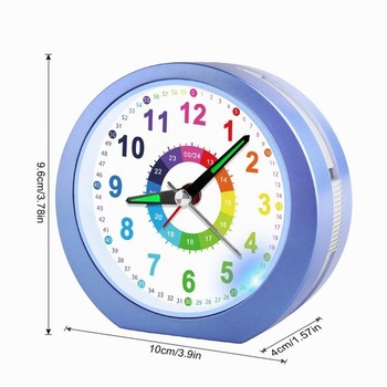 Analogový budík DTKID pro děti, chlapce a dívky, tmavě modrý