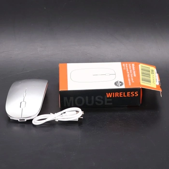 Bezdrôtová myš RaceGT USB-C a USB-A, dobíjacia myš 2,4 GHz, tiché klikanie, 3 nastaviteľné úrovne DPI