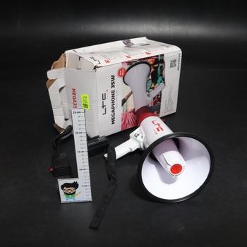 Megafón so sirénou LTC bieločervený USB