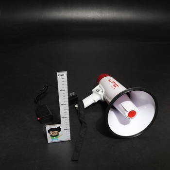 Megafón so sirénou LTC bieločervený USB