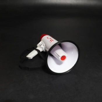 Megafon se sirénou LTC bíločervený USB