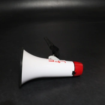 Megafon se sirénou LTC bíločervený USB