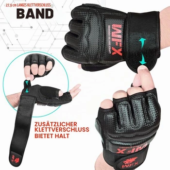 WFX MMA rukavice pre mužov a ženy, polprstové, karate rukavice, boxovacie vrece, boxerské rukavice
