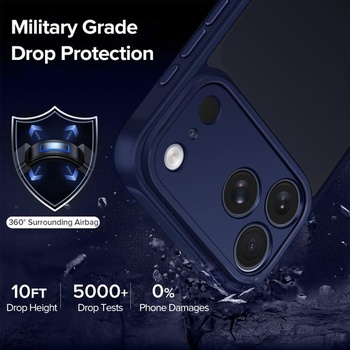Puzdro ivoler pre iPhone 17 Pro, [vojenský štandard] nárazuvzdorné a proti poškriabaniu odolné