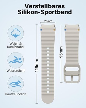 Silikónový športový remienok SimpleThings pre Galaxy Watch 7 40mm 44mm Band Galaxy Watch 7/6/5/4/FE