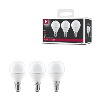 Paulmann 28427 LED žiarovka Drop 3x4W E14 230V teplá biela opálová žiarovka 3 kusy (1 balenie)
