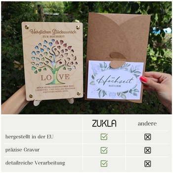 Darčekové balenie na svadobné peniaze so stojanom, blahoželaním a obálkou 20x15 cm - drevené svadobné