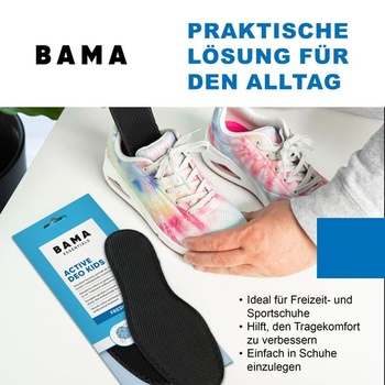 Dětské vložky BAMA Active Deo Kids - Hygienické vložky do bot s aktivním uhlím, regulací zápachu,