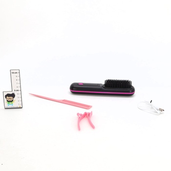 Stylingová kefa na krátke vlasy, elektrická kefa, žehliaca kefa Go Brush Pro, bezdrôtová, 3