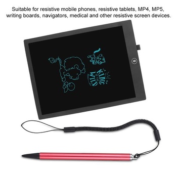 Qiilu dotykové pero na maľovanie na obrazovku, rezistívny stylus s pružinovým lankom pre POS, PDA,