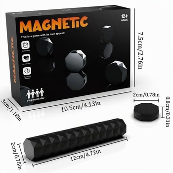 Magnetická šachová sada – Vzdelávacia magnetická hra s 20 magnetickými figúrkami a lanom, vzdelávacia