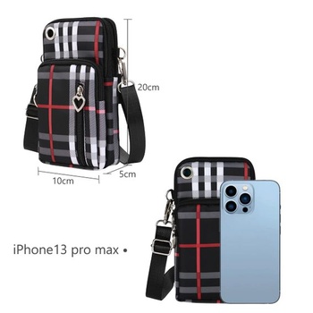 Dámska crossbody taška na telefón Aucuu, malá nylonová taška cez rameno s portom pre slúchadlá,