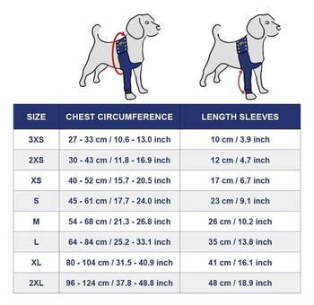 MPS Medical Pet Shirt - TAZ, rukáv na prednú nohu pre psov, XXXS modrá XXXS