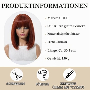 Dámska parochňa OUFEI zo syntetických vlasov