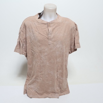 Pánské tričko HMIYA, 100% bavlna, vintage henley, s krátkým rukávem, letní, ležérní, pánské,