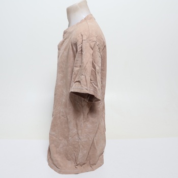 Pánské tričko HMIYA, 100% bavlna, vintage henley, s krátkým rukávem, letní, ležérní, pánské,