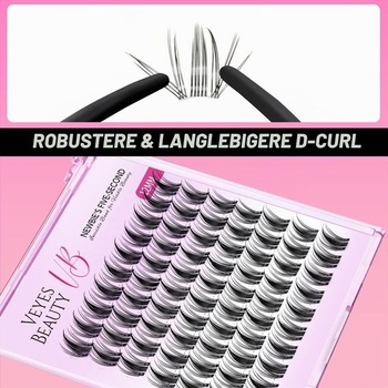 VEYESBEAUTY Wimpern Extensions Cluster Lash Extensions Manga 12mm 12mm Manga