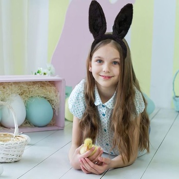Čelenka s králičími ušima, Doplněk ke kostýmu králíka, Čelenka s králičími ušima, Králičí čelenka