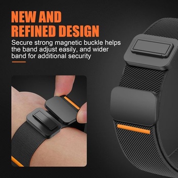 22mm elastický magnetický náramok pre Samsung Galaxy Watch 3 45mm/Gear S3, strečový nylonový