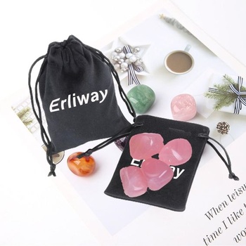 Erliway prírodné ruženínové kremenné trúbené kamene pre meditáciu, 100g 3-5cm