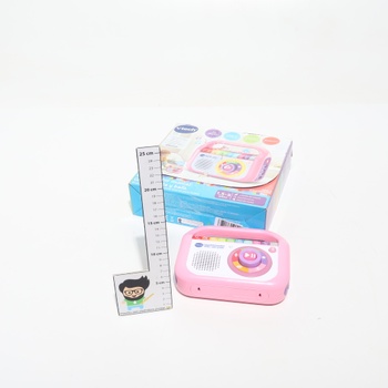 Hudobný prehrávač VTech, nahrávateľný spev a tanec, ružový, detské rádio s Bluetooth, záznamník,