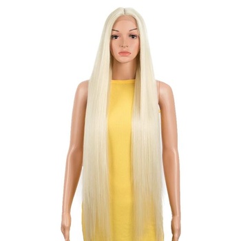 Parochňa s čipkovou prednou časťou, super dlhá rovná parochňa pre ženy, 95 cm, 260 g syntetické vlasy,