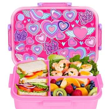 PinkSheep Bento obedové krabičky pre deti 4-8 rokov, 1200ml bez BPA, nepriepustné detské nádoby na