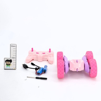MidiVix auto na diaľkové ovládanie, 2,4 GHz obojstranné 360 ° otočné RC pásové vozidlo so svetlometmi a