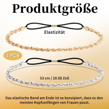 2 trblietavé čelenky pre ženy, zlato-strieborná flitrovaná čelenka, boho čelenka, nastaviteľná čelenka,