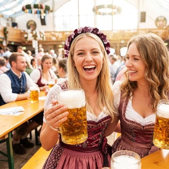 Kvetinová čelenka, dirndl čelenka, tradičný vlasový doplnok, kvetinová čelenka, červená a ružová