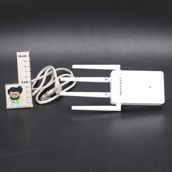 NEWFAST RE516 N300 WLAN opakovač, 2,4 GHz, WLAN zosilňovač so 4 anténami, LAN port
