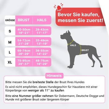 COMSLE Postroj pre psov bez ťahu, nastaviteľný mäkký polstrovaný postroj pre psov, ružový L