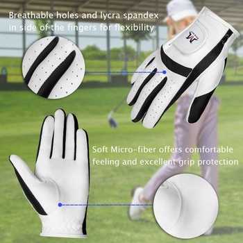 Detské golfové rukavice MAZEL pre ľavákov i pravákov, vyrobené z vysoko kvalitnej PU, priedušná