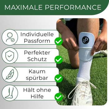 JDP Individuálně nastavitelné chrániče holení, Prémiové fotbalové chrániče holení pro muže 15x10