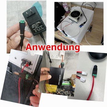 JZK 3 páry napájacích konektorov DC 5,5 mm x 2,1 mm, 12V zástrčka/zásuvka so skrutkovacími svorkami,