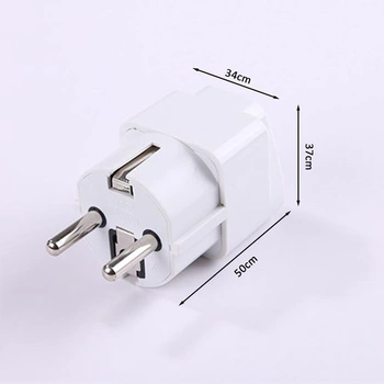 Adaptérová zástrčka US-EU, univerzálny adaptér US-EU pre európsku zásuvku AC 250V 10A, napájanie