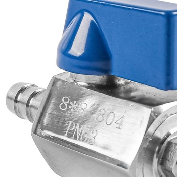 Guľový ventil Namvo 8mm s ostňom, nerezová oceľ 304, mini uzatvárací ventil pre vodovodné, plynové,