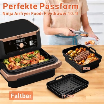 Silikonová forma pro fritézu Ninja Foodi Flexdrawer AF500EU. Skládací silikonová forma Af500eu