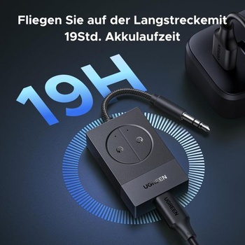 UGREEN Bluetooth adaptér Airplane 5.4 vysílač pro 2 Airpods nebo sluchátka, výdrž baterie 19 hodin,